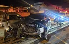 Veículos colidem de frente na PR-340 em Castro