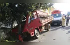 Motorista embriagado perde controle de caminhão e colide em árvore em PG
