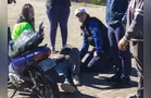 Motorista de ônibus colide em moto ao fazer conversão em PG