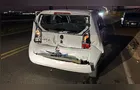 Caminhão colide na traseira de carro no ‘Contorno Leste’