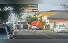 Caminhonete tomba em colisão na Rua Júlio de Castilho, em PG