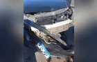 Carros têm partes destruídas em engavetamento em PG; veja fotos