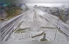 Câmeras da EPR Litoral Pioneiro registram chuva de granizo na PR-151