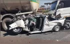 Imagens feitas de outro ângulo mostram como ficou carro destruído após acidente na BR-376