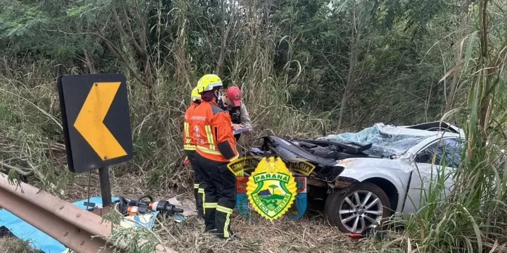 O Volkswagen Passat seguia sentido Sertanópolis a Ibiporã, quando aconteceu o sinistro