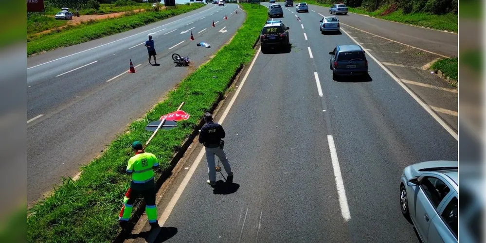 Durante o atendimento, a pista ficou totalmente interditada no sentido decrescente