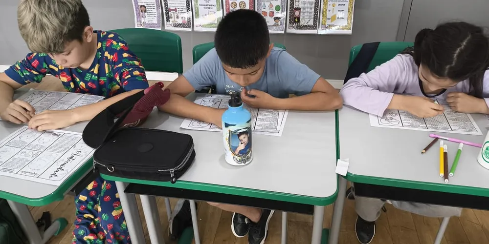 Estudantes puderam ter momentos de reflexão e prática em sala de aula