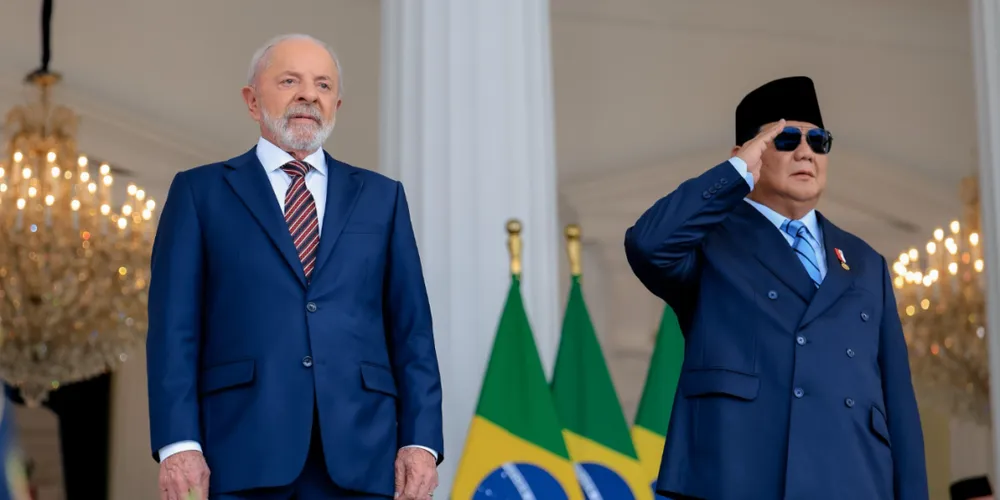 Lula e o presidente da Indonésia, Prabowo Subianto