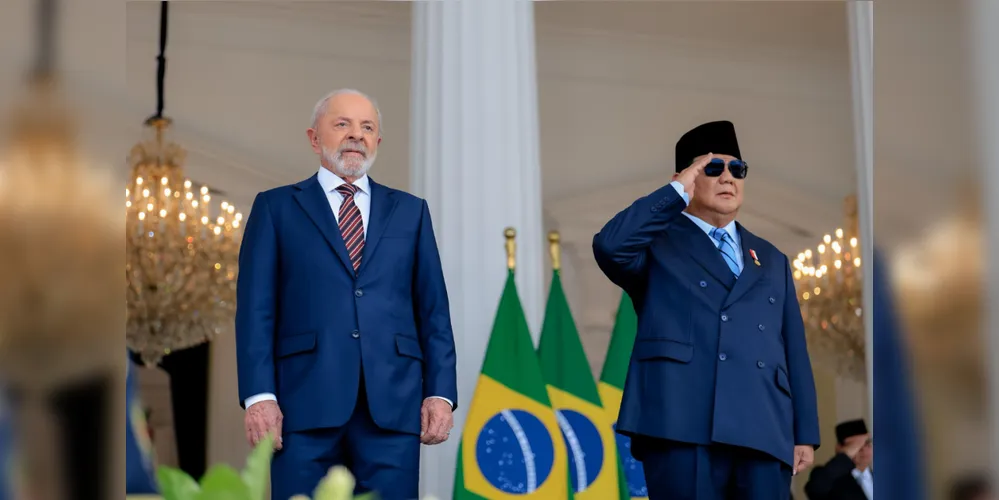 Lula e o presidente da Indonésia, Prabowo Subianto