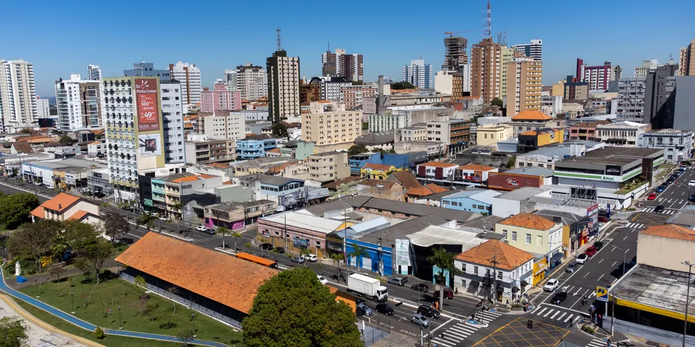 Vista da região Central de Ponta Grossa