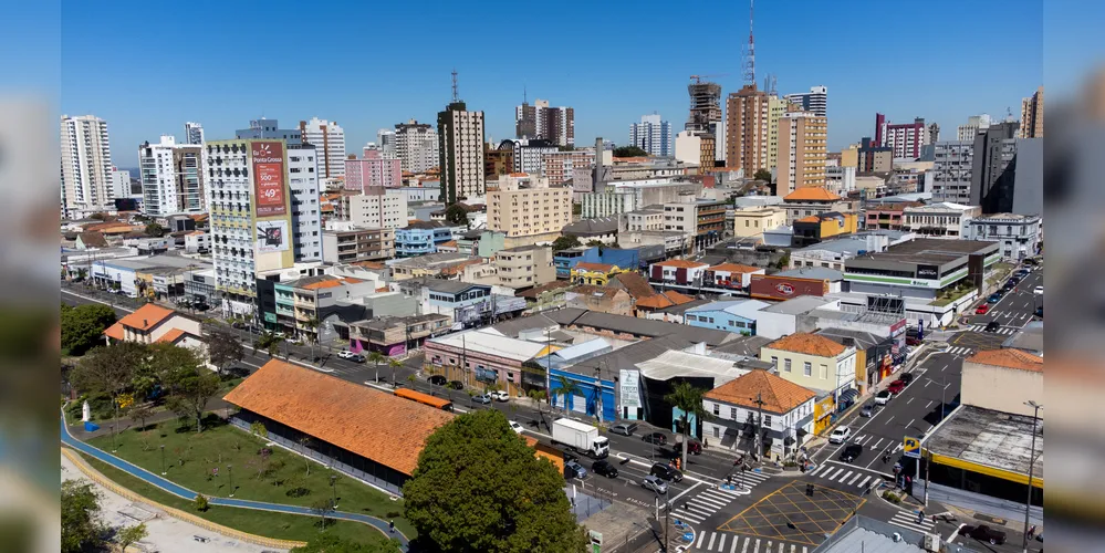 Vista da região Central de Ponta Grossa