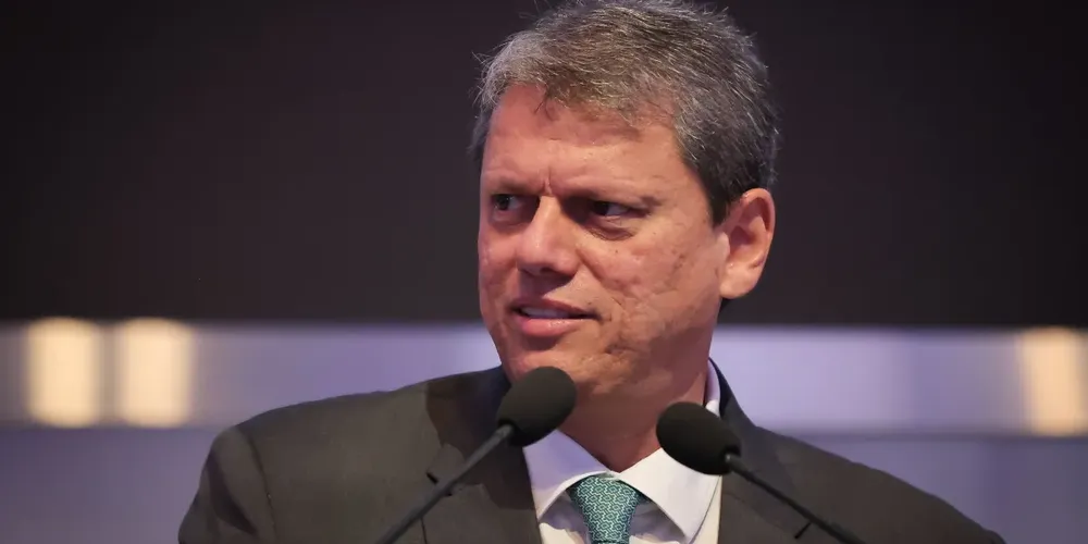 O governador de São Paulo, Tarcísio de Freitas (Republicanos)