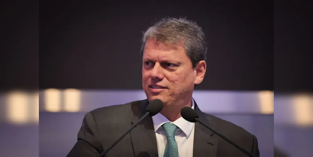 O governador de São Paulo, Tarcísio de Freitas (Republicanos)