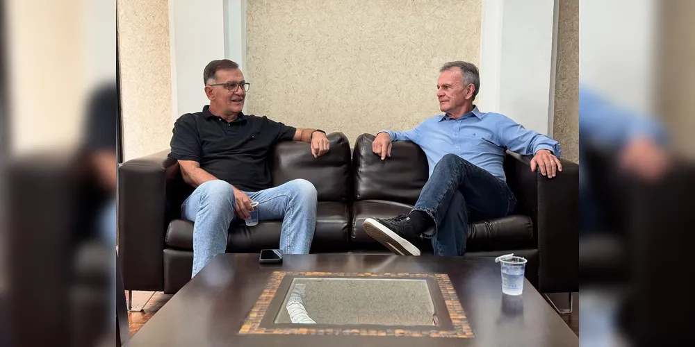Rildo Leonardi e Toninho Wandscheer estiveram reunidos no gabinete da Prefeitura Municipal de Tibagi