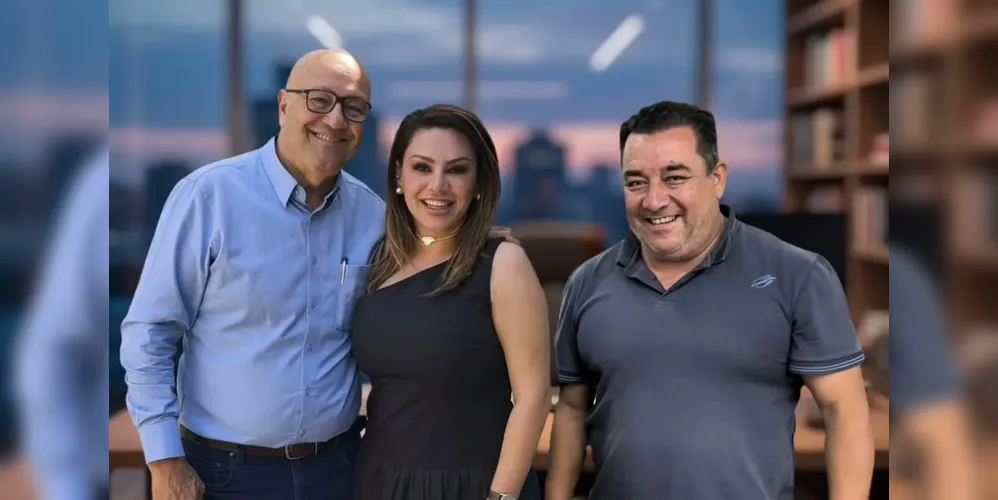 Luiz Cláudio Romanelli, Dayane Sovinski e Davi Antunes estiveram reunidos
