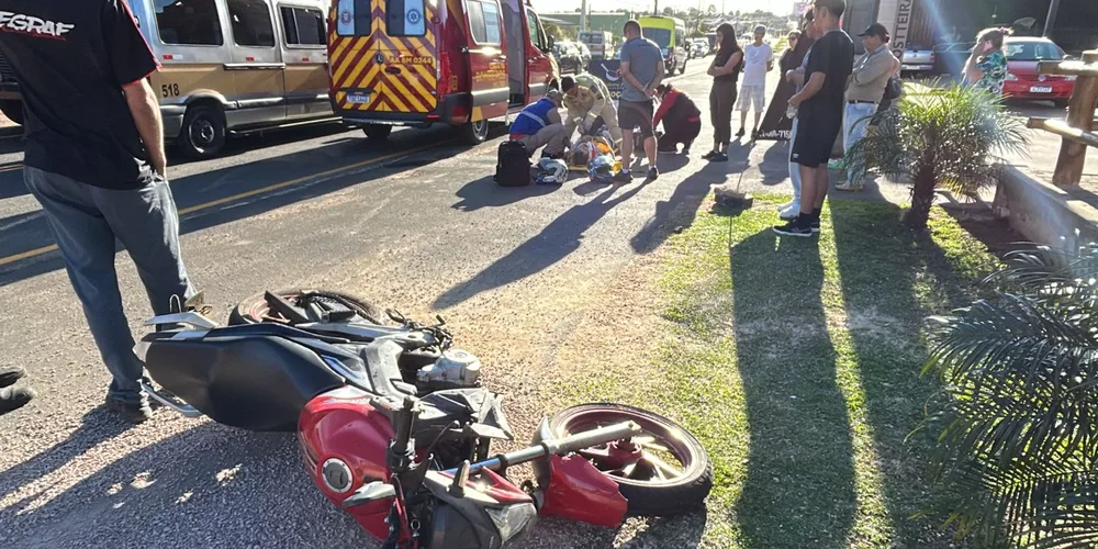 Motociclista foi encaminhado a UPA Santa Paula após colisão