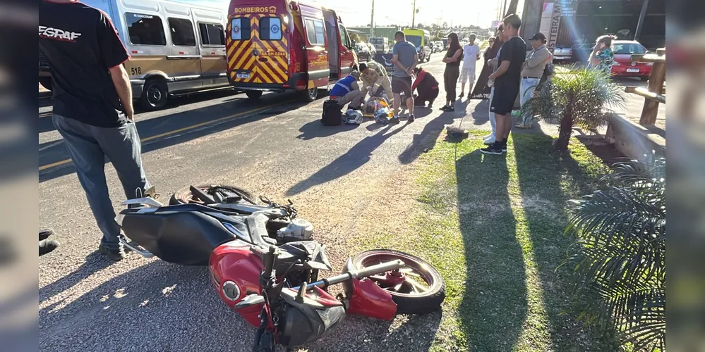 Motociclista foi encaminhado a UPA Santa Paula após colisão