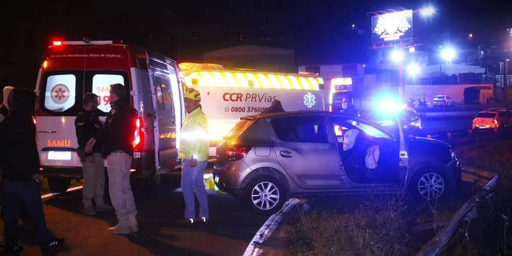 Trânsito ficou interditado na alça de acesso à BR-376