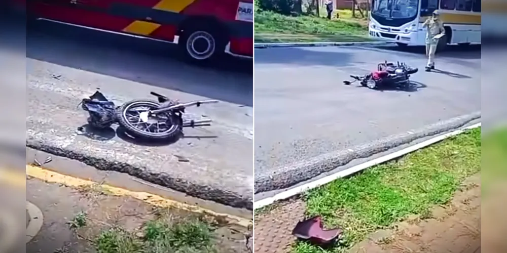 Após a colisão, veículo partiu ao meio