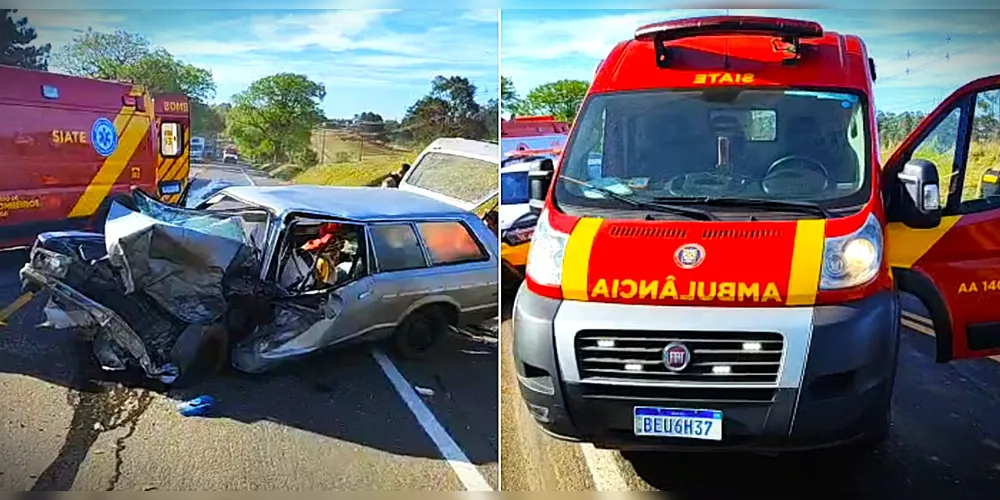 Parte da frente da 'Belina' ficou destruída