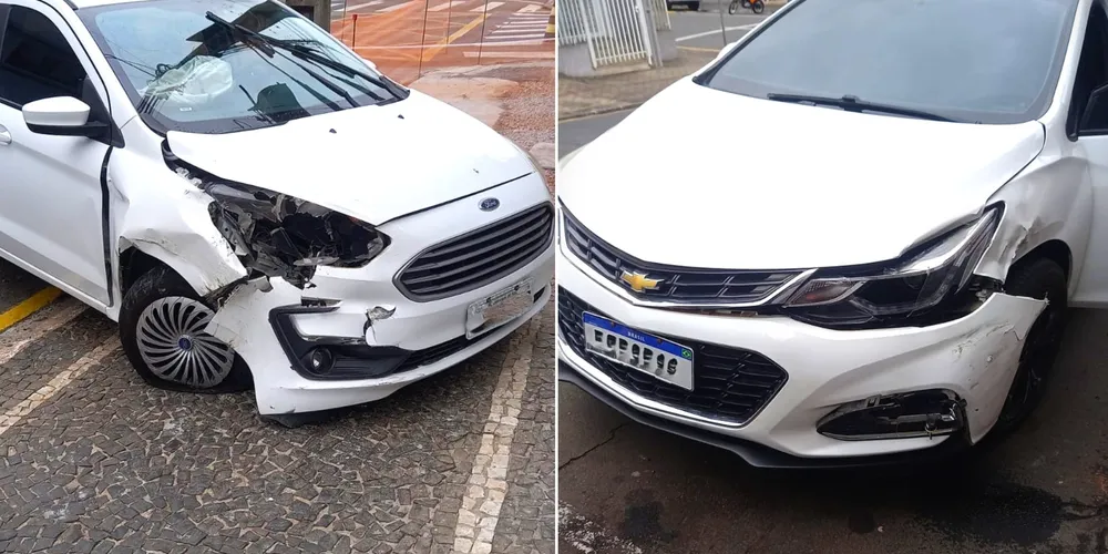 Ford Ka e Chevrolet Cruze colidiram nesta quinta-feira (2)