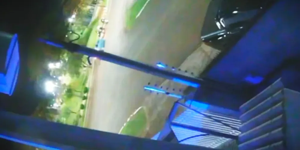 Atropelamento foi registrado por câmera de segurança