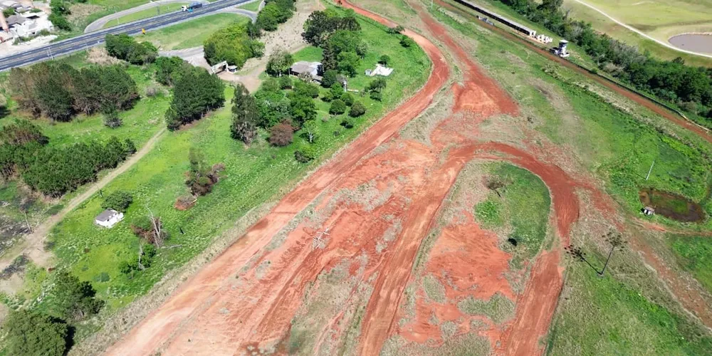 Imagem aérea do autódromo