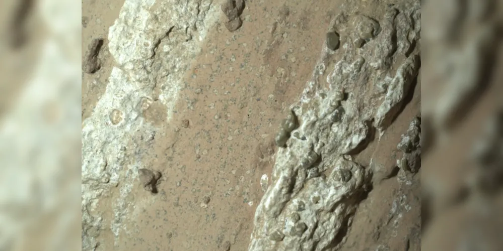 O rover Perseverance da Nasa descobriu “manchas de leopardo” em uma rocha avermelhada apelidada de “Cheyava Falls” na cratera Jezero, em Marte, em julho de 2024
