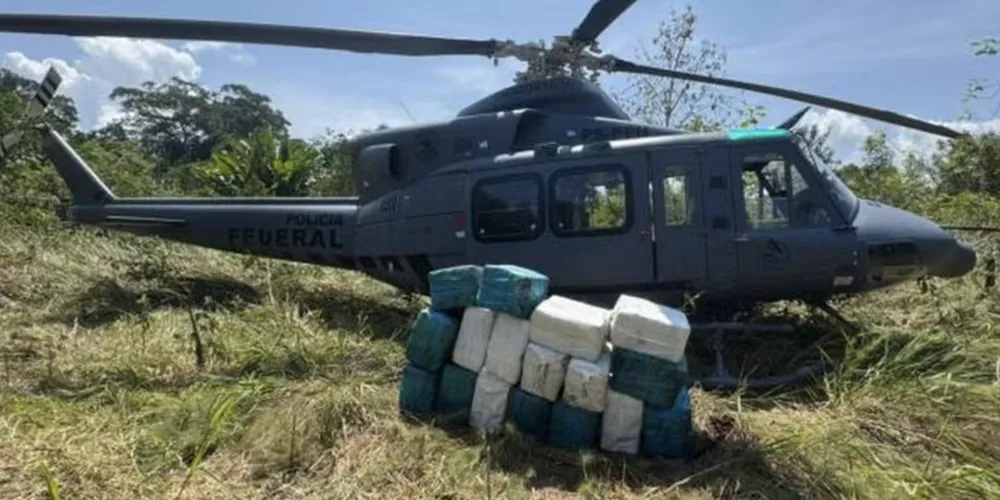 Avião bimotor vindo da Venezuela ingressou no espaço aéreo nacional de forma não autorizada transportando 380 kg de maconha