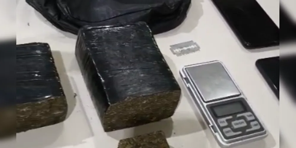 Quase 700 gramas de maconha foram apreendidas