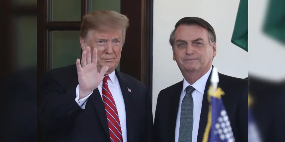 Donald Trump e Jair Bolsonaro juntos