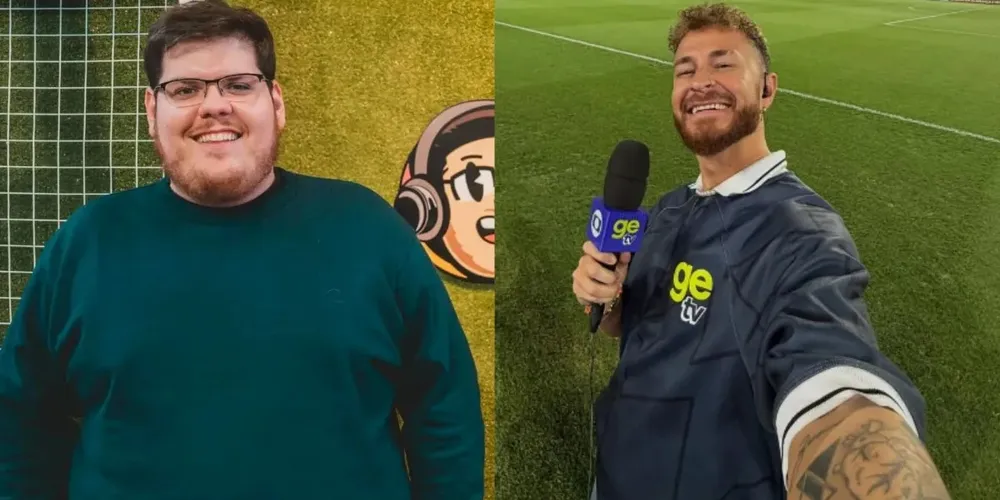 Casimiro, da CazéTv, e Fred Bruno, da Ge TV