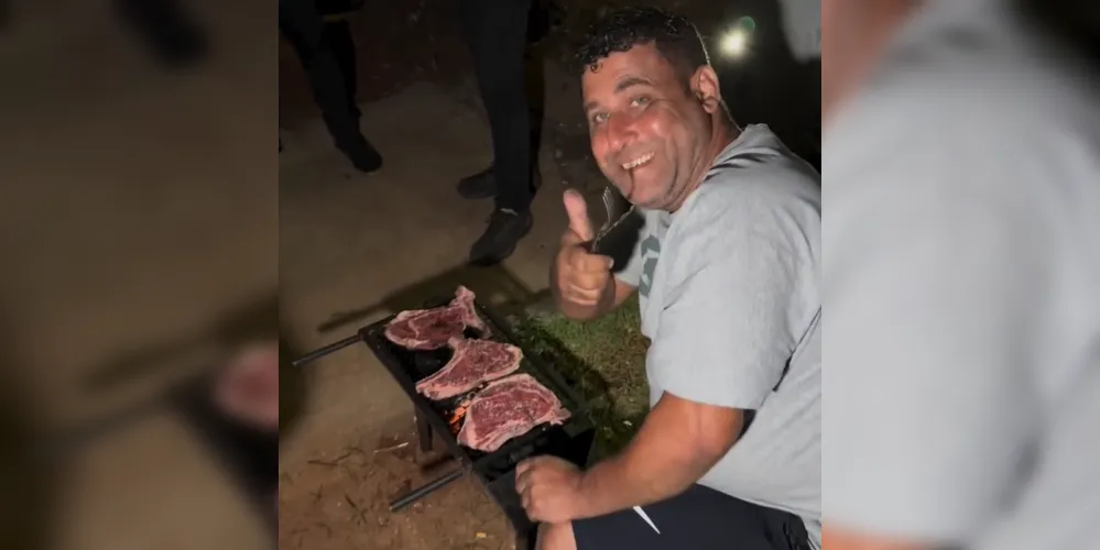 Amigos fazendo churrasco em velório