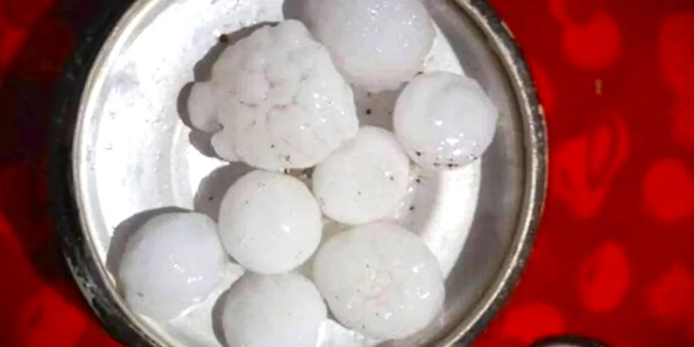 Granizos também foram comparados a bolas de golfe