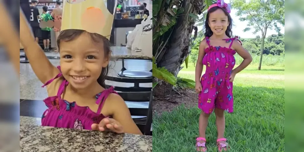 Maria Clara Aguirre Lisboa de apenas 5 anos