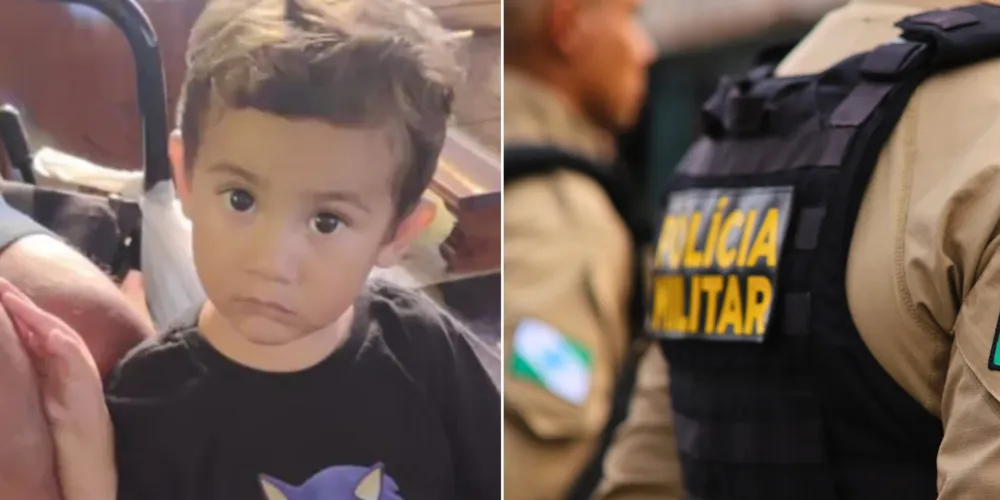 Artur da Rosa Carneiro, de apenas 2 anos, está desaparecido desde a manhã de ontem (9)