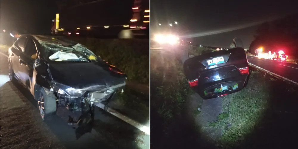 O acidente aconteceu no início da noite dessa sexta-feira (19)