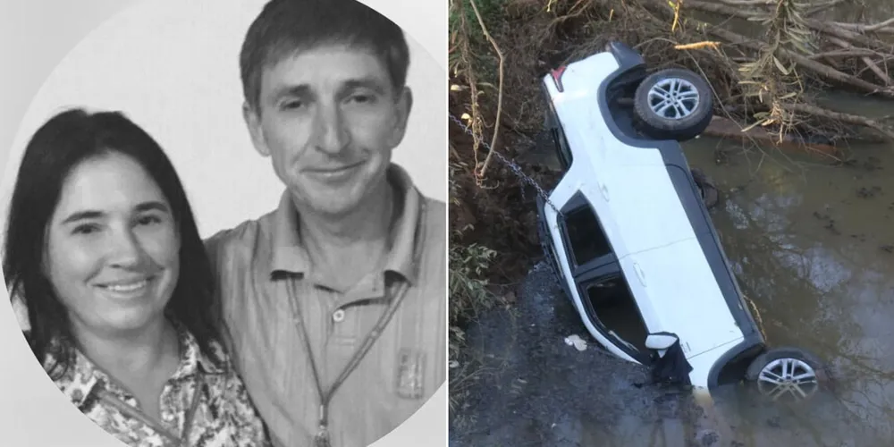 Nando e Sueli Jukoski estavam no carro que caiu no Rio Coatis