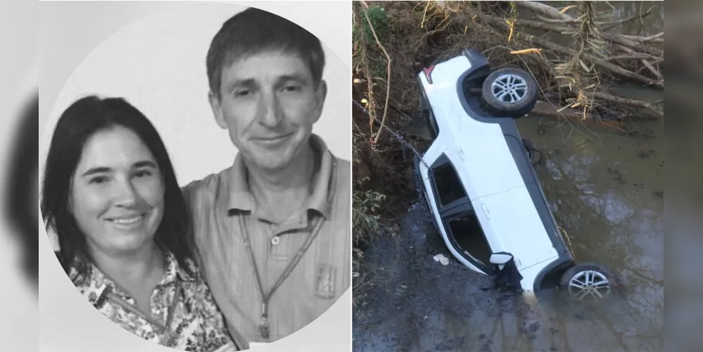 Nando e Sueli Jukoski estavam no carro que caiu no Rio Coatis