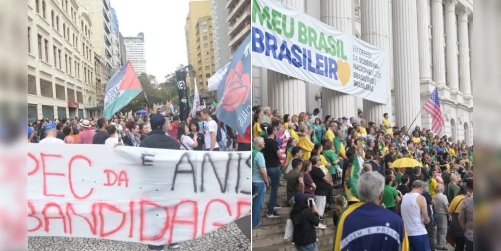 Imagem ilustrativa da imagem Curitiba dividida: atos distintos contra PEC da Blindagem e a favor da anistia