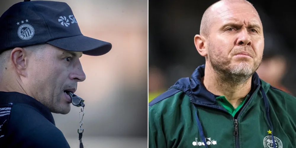 Alex de Souza, treinador do Operário e Mozart, técnico do Coritiba