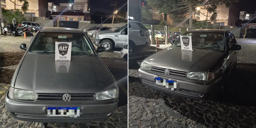 Veículo apreendido pela equipe GAT