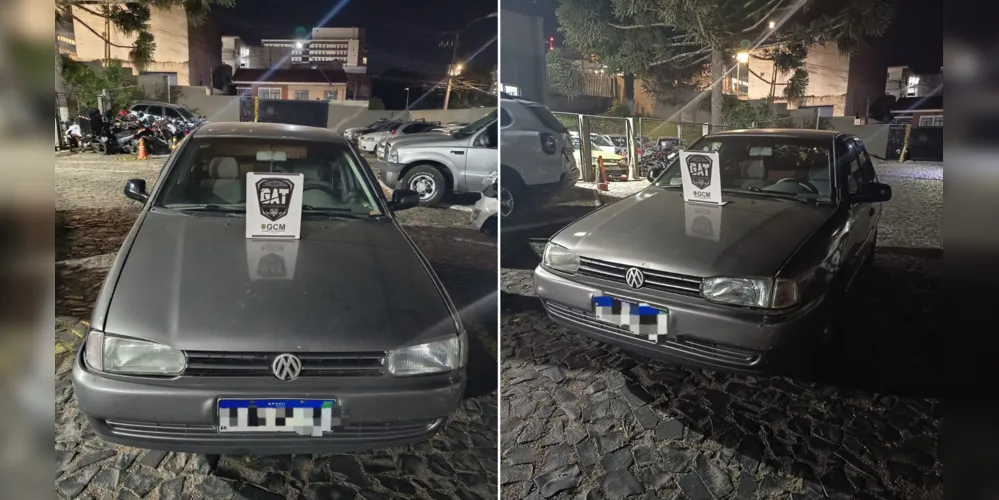 Veículo apreendido pela equipe GAT
