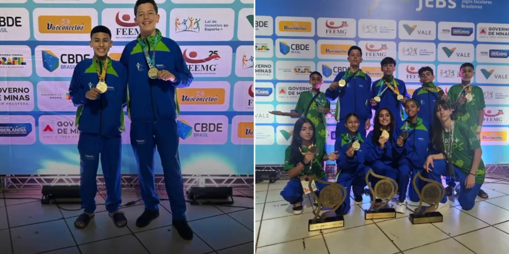 Cauã Felipe e Victor Hugo conquistaram medalhas inéditas para o Paraná