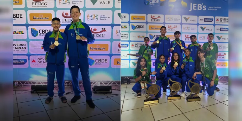Cauã Felipe e Victor Hugo conquistaram medalhas inéditas para o Paraná