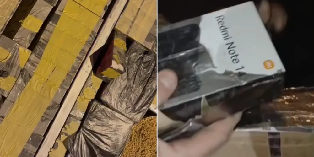 Mil aparelhos celulares da marca Xiaomi foram encontrados em semirreboque.