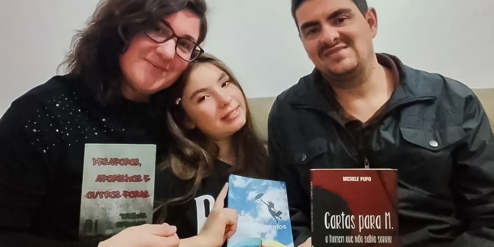 Alice Pupo Brenner e os pais, Michele Pupo e Thomas Brenner