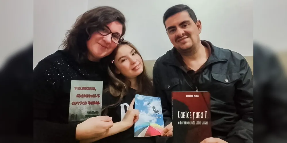Alice Pupo Brenner e os pais, Michele Pupo e Thomas Brenner