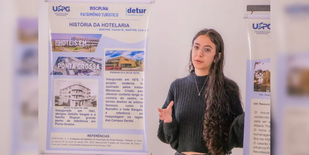 A ação aconteceu no Bloco D da UEPG Central, com o objetivo de mostrar as histórias dos diferentes patrimônios culturais, materiais e imateriais de PG