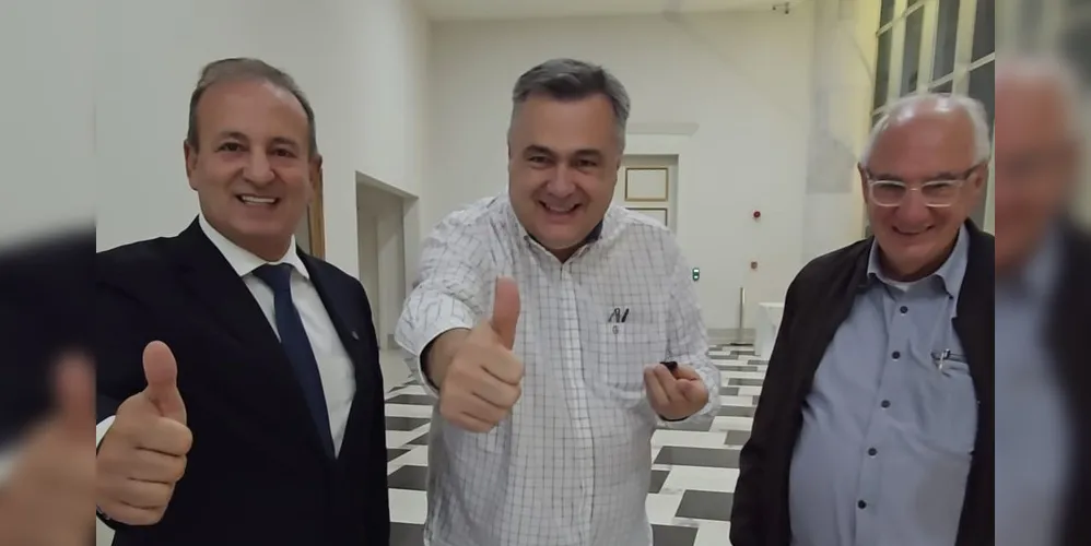 Moacyr Fadel, Beto Preto e Reinaldo Cardoso anunciaram o investimento na saúde de Castro